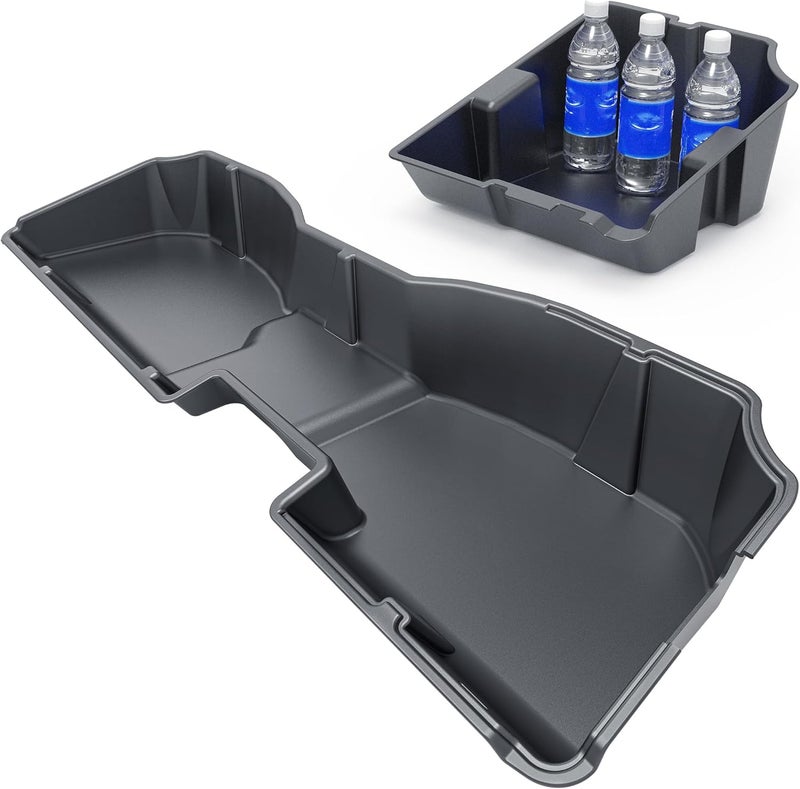 oEdRo Underseat Storage for Chevy Silverado/GMC Sierra 1500(2014-2018) Crew Cab, 2500HD 3500HD(2015-2019), Upgraded Rear Under Seat Storage Truck Organizer Tool Box - Image 1